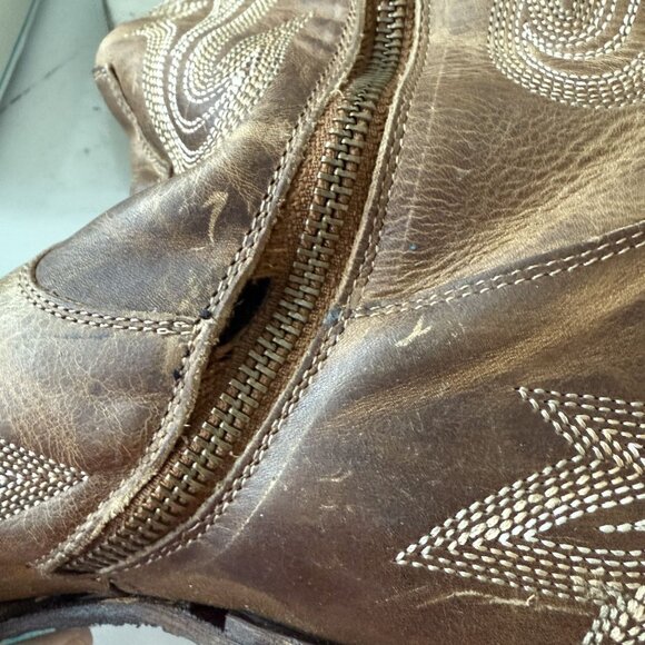 Lane LEXINGTON Over the Knee Womens Cowboy Boots 9 Brown Western Cowgirl Tall - Picture 9 of 12